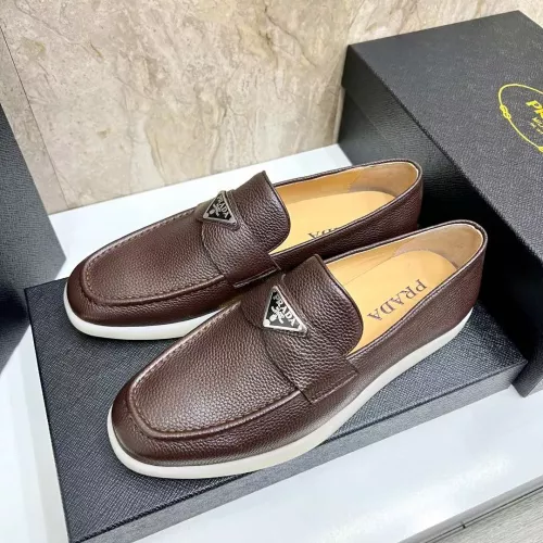 Wholesale Prada Leather Shoes For Men #1285516 $102.00 USD, Wholesale Quality Replica Prada Leather Shoes