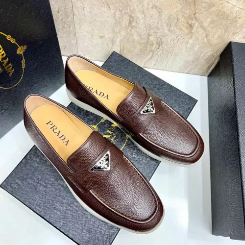 Replica Prada Leather Shoes For Men #1285516 $102.00 USD for Wholesale