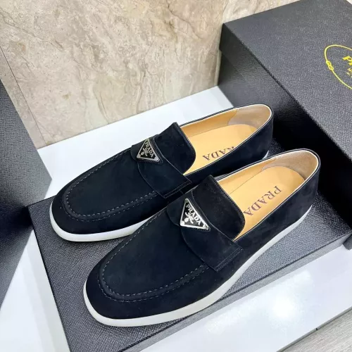 Wholesale Prada Leather Shoes For Men #1285523 $102.00 USD, Wholesale Quality Replica Prada Leather Shoes