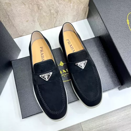 Replica Prada Leather Shoes For Men #1285523 $102.00 USD for Wholesale