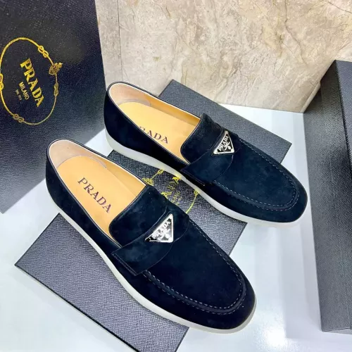 Replica Prada Leather Shoes For Men #1285523 $102.00 USD for Wholesale