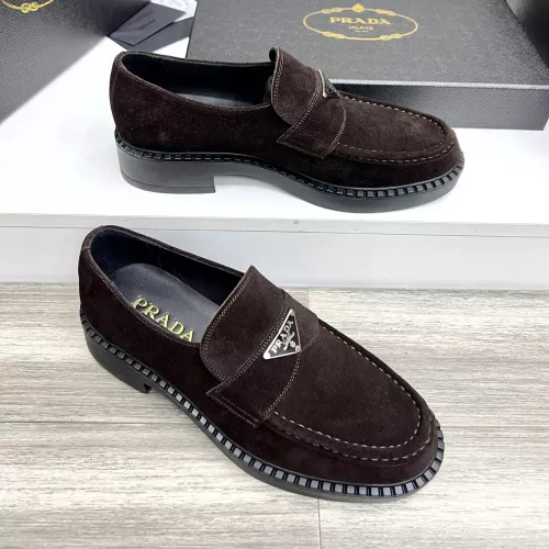 Wholesale Prada Leather Shoes For Men #1285524 $105.00 USD, Wholesale Quality Replica Prada Leather Shoes