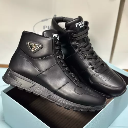 Wholesale Prada High Top Shoes For Men #1285534 $98.00 USD, Wholesale Quality Replica Prada High Top Shoes