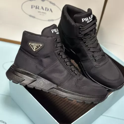 Wholesale Prada High Top Shoes For Men #1285535 $98.00 USD, Wholesale Quality Replica Prada High Top Shoes