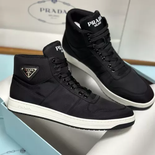 Wholesale Prada High Top Shoes For Men #1285536 $88.00 USD, Wholesale Quality Replica Prada High Top Shoes