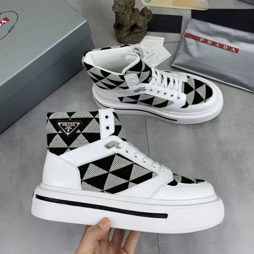 Wholesale Prada High Top Shoes For Men #1285537 $108.00 USD, Wholesale Quality Replica Prada High Top Shoes