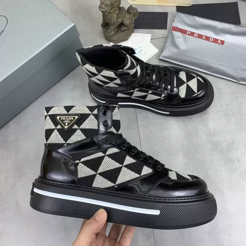 Wholesale Prada High Top Shoes For Men #1285538 $108.00 USD, Wholesale Quality Replica Prada High Top Shoes