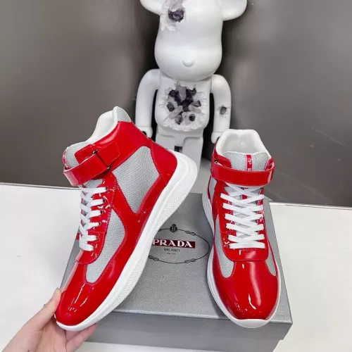 Wholesale Prada High Top Shoes For Men #1285549 $122.00 USD, Wholesale Quality Replica Prada High Top Shoes