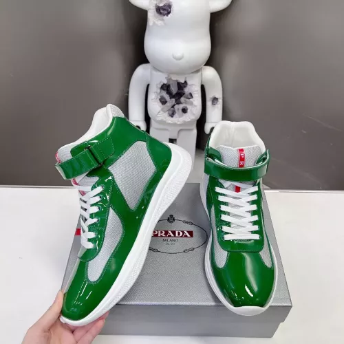 Wholesale Prada High Top Shoes For Men #1285553 $122.00 USD, Wholesale Quality Replica Prada High Top Shoes