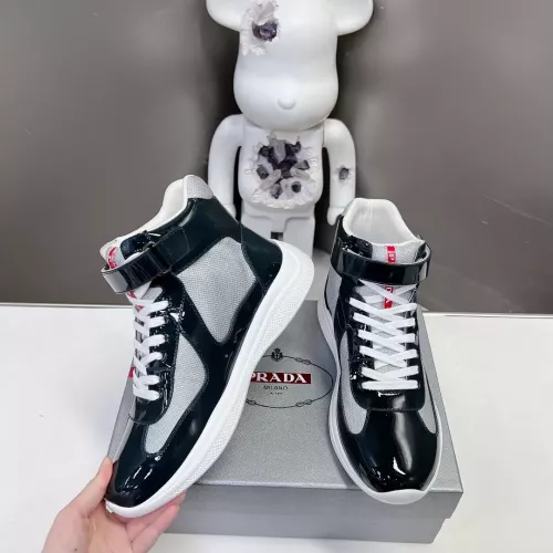 Wholesale Prada High Top Shoes For Men #1285555 $122.00 USD, Wholesale Quality Replica Prada High Top Shoes