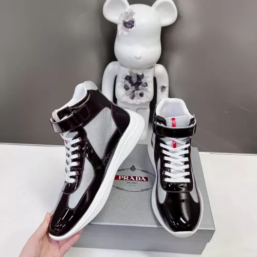 Wholesale Prada High Top Shoes For Men #1285557 $122.00 USD, Wholesale Quality Replica Prada High Top Shoes