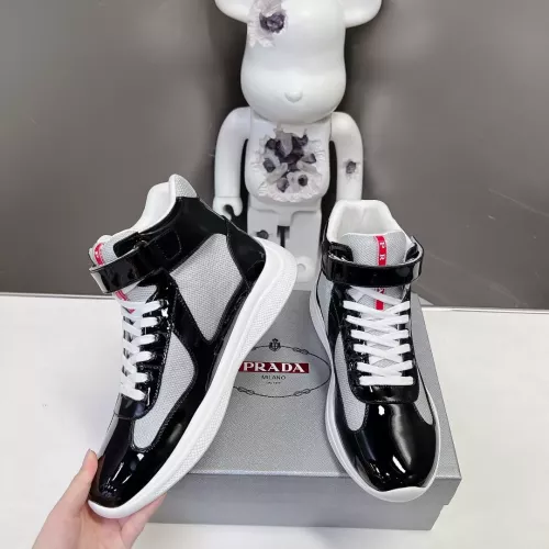 Wholesale Prada High Top Shoes For Men #1285559 $122.00 USD, Wholesale Quality Replica Prada High Top Shoes