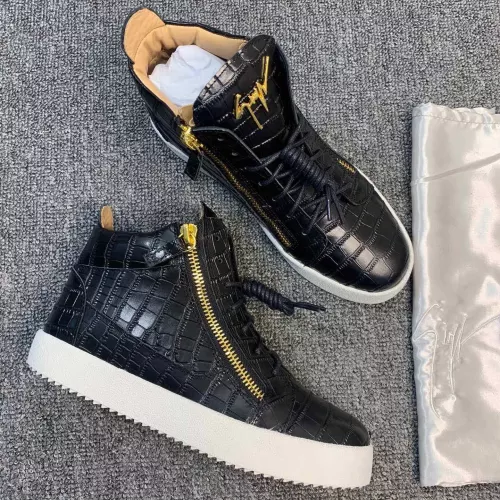 Replica Giuseppe Zanotti High Tops Shoes For Men #1285572 $102.00 USD for Wholesale