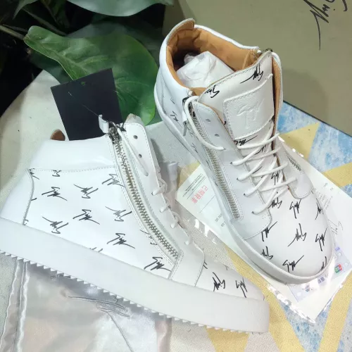 Replica Giuseppe Zanotti High Tops Shoes For Women #1285577 $98.00 USD for Wholesale