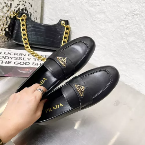 Replica Prada Leather Shoes For Women #1286196 $102.00 USD for Wholesale