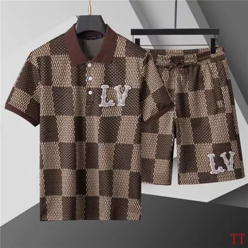 Wholesale Louis Vuitton LV Tracksuits Short Sleeved For Men #1287134 $68.00 USD, Wholesale Quality Replica Louis Vuitton LV Tracksuits