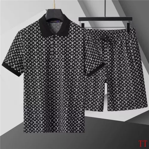 Wholesale Louis Vuitton LV Tracksuits Short Sleeved For Men #1287137 $68.00 USD, Wholesale Quality Replica Louis Vuitton LV Tracksuits