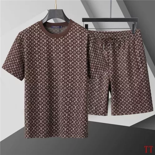 Wholesale Louis Vuitton LV Tracksuits Short Sleeved For Men #1287138 $60.00 USD, Wholesale Quality Replica Louis Vuitton LV Tracksuits