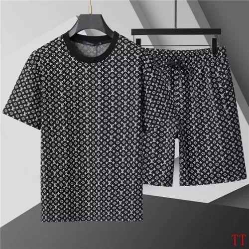 Wholesale Louis Vuitton LV Tracksuits Short Sleeved For Men #1287139 $60.00 USD, Wholesale Quality Replica Louis Vuitton LV Tracksuits