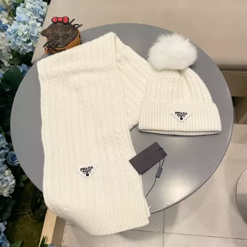 Wholesale Prada Hat and Scarf Set #1287991 $64.00 USD, Wholesale Quality Replica Prada Hat and Scarf and Glove Set