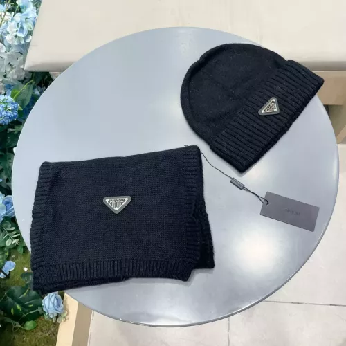 Wholesale Prada Hat and Scarf Set #1288004 $64.00 USD, Wholesale Quality Replica Prada Hat and Scarf and Glove Set