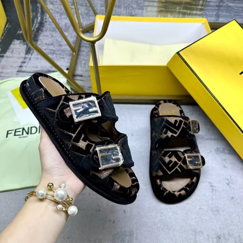 Wholesale Fendi Slippers For Women #1289522 $85.00 USD, Wholesale Quality Replica Fendi Slippers