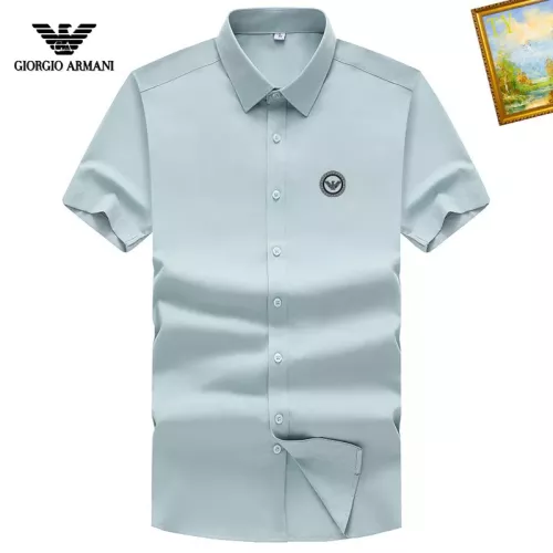 Wholesale Armani Shirts Short Sleeved For Men #1289866 $38.00 USD, Wholesale Quality Replica Armani Shirts