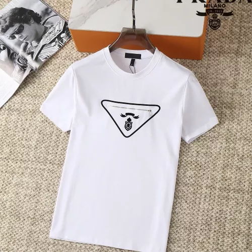 Wholesale Prada T-Shirts Short Sleeved For Men #1290309 $38.00 USD, Wholesale Quality Replica Prada T-Shirts