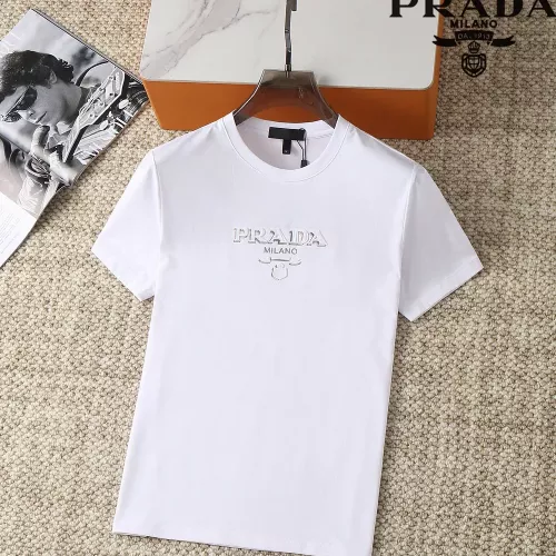 Wholesale Prada T-Shirts Short Sleeved For Men #1290317 $38.00 USD, Wholesale Quality Replica Prada T-Shirts