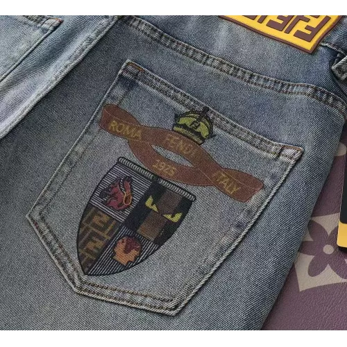 Replica Fendi Jeans For Men #1290368 $48.00 USD for Wholesale