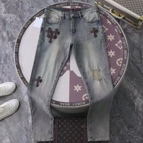 Wholesale Chrome Hearts Jeans For Men #1290370 $48.00 USD, Wholesale Quality Replica Chrome Hearts Jeans