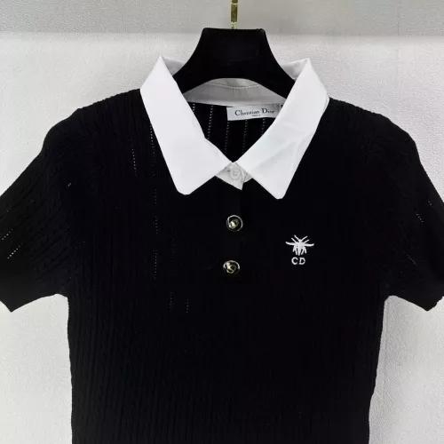 Replica Christian Dior Sweaters Short Sleeved For Women #1291142 $80.00 USD for Wholesale