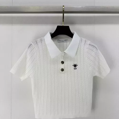 Wholesale Christian Dior Sweaters Short Sleeved For Women #1291143 $80.00 USD, Wholesale Quality Replica Christian Dior Sweaters