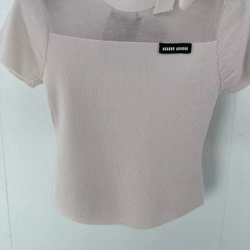 Replica MIU MIU Sweater Short Sleeved For Women #1291150 $88.00 USD for Wholesale