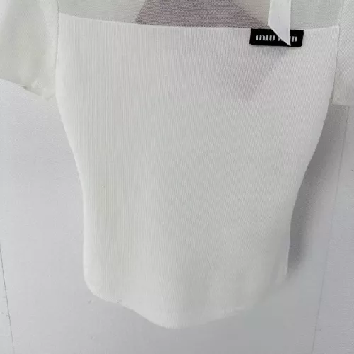 Replica MIU MIU Sweater Short Sleeved For Women #1291151 $88.00 USD for Wholesale