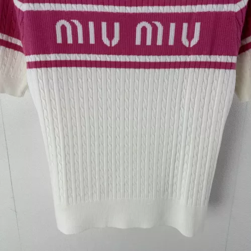 Replica MIU MIU Sweater Short Sleeved For Women #1291160 $80.00 USD for Wholesale