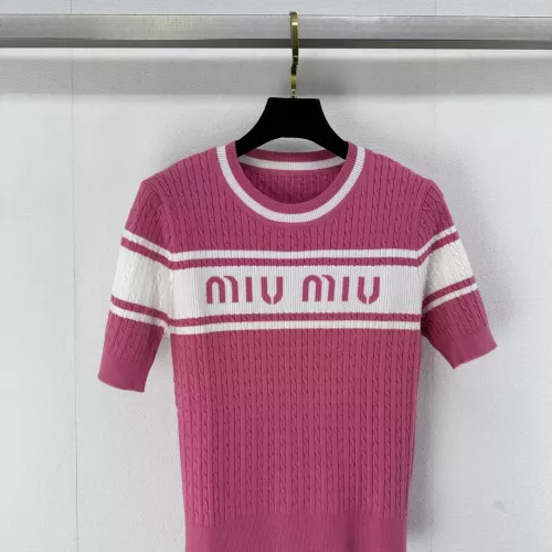 Wholesale MIU MIU Sweater Short Sleeved For Women #1291169 $80.00 USD, Wholesale Quality Replica MIU MIU Sweater