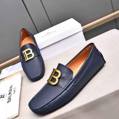 Replica Balmain Leather Shoes For Men #1291873 $80.00 USD for Wholesale