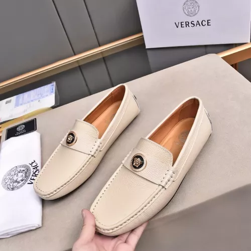 Wholesale Versace Leather Shoes For Men #1291890 $80.00 USD, Wholesale Quality Replica Versace Leather Shoes