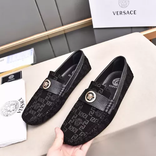 Wholesale Versace Leather Shoes For Men #1291893 $80.00 USD, Wholesale Quality Replica Versace Leather Shoes