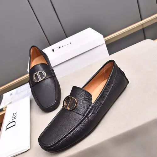 Replica Christian Dior Leather Shoes For Men #1291901 $80.00 USD for Wholesale