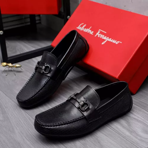 Wholesale Salvatore Ferragamo Leather Shoes For Men #1291942 $88.00 USD, Wholesale Quality Replica Salvatore Ferragamo Leather Shoes