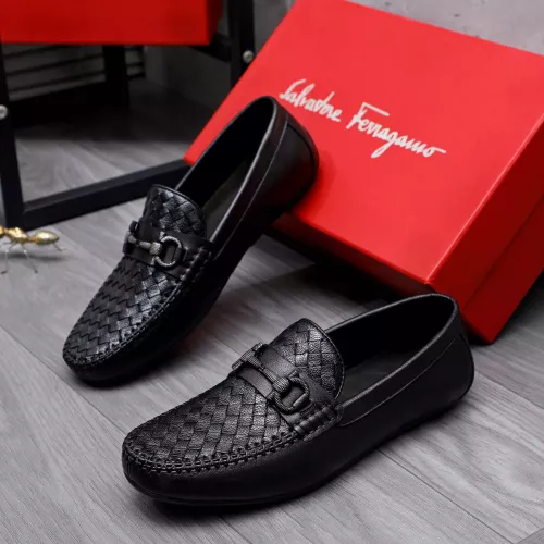 Wholesale Salvatore Ferragamo Leather Shoes For Men #1291948 $92.00 USD, Wholesale Quality Replica Salvatore Ferragamo Leather Shoes