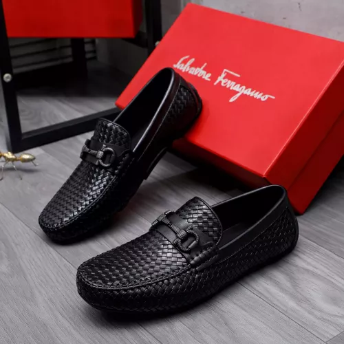 Wholesale Salvatore Ferragamo Leather Shoes For Men #1291949 $98.00 USD, Wholesale Quality Replica Salvatore Ferragamo Leather Shoes