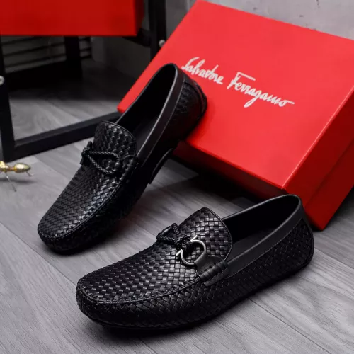 Wholesale Salvatore Ferragamo Leather Shoes For Men #1291950 $98.00 USD, Wholesale Quality Replica Salvatore Ferragamo Leather Shoes