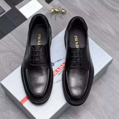 Replica Prada Leather Shoes For Men #1291978 $96.00 USD for Wholesale