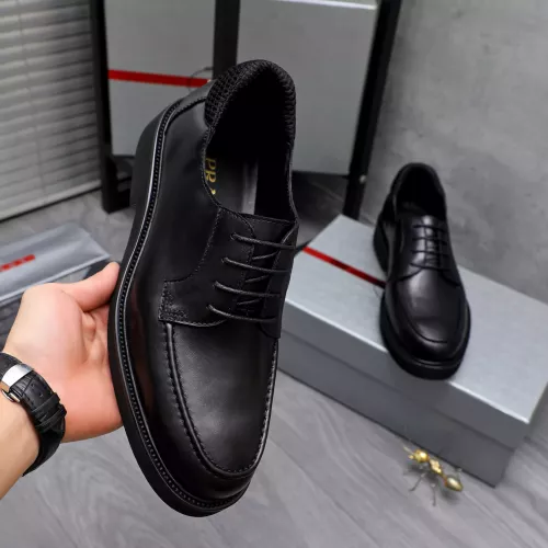 Replica Prada Leather Shoes For Men #1291978 $96.00 USD for Wholesale