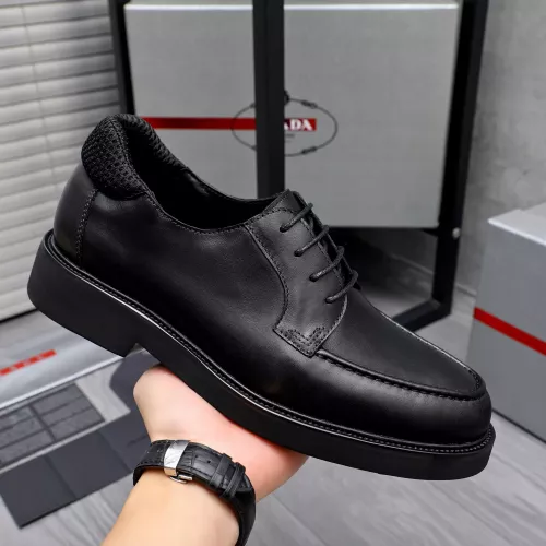 Replica Prada Leather Shoes For Men #1291978 $96.00 USD for Wholesale