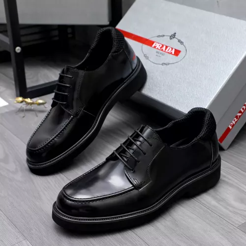 Wholesale Prada Leather Shoes For Men #1291979 $96.00 USD, Wholesale Quality Replica Prada Leather Shoes