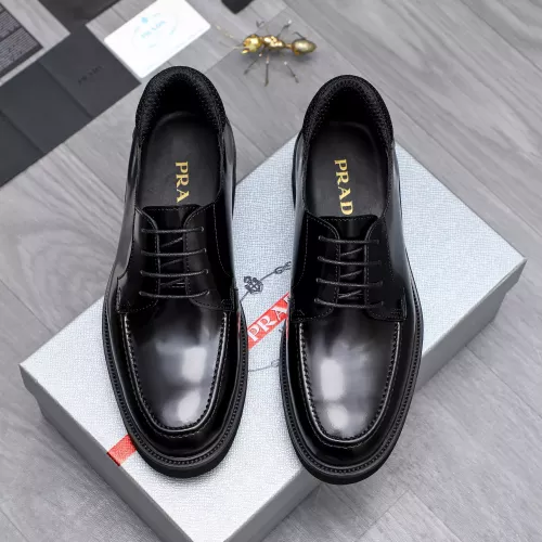 Replica Prada Leather Shoes For Men #1291979 $96.00 USD for Wholesale